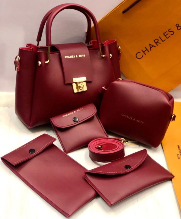5 Pcs Shoulder Bag Set For Girls Charles Keith Hand bag