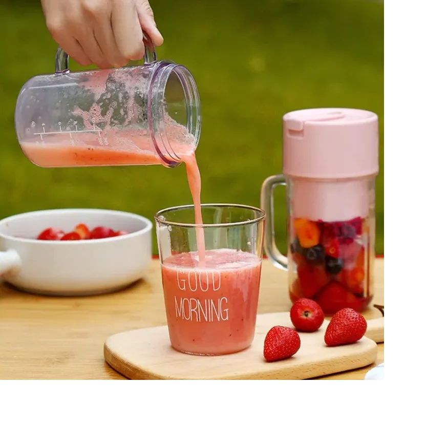 500ml Portable Juicer With Straw USB Electric Stainless Steel Fruit Juicer Cup Extractor Blender Juice Maker Machine For Kitchen