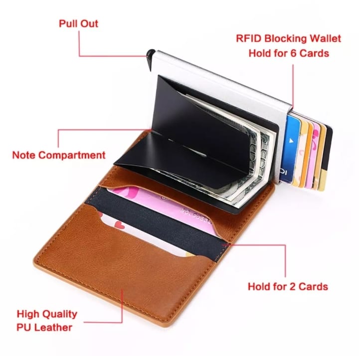 Men’s Slim Wallet with Pop-Up Card Holder
