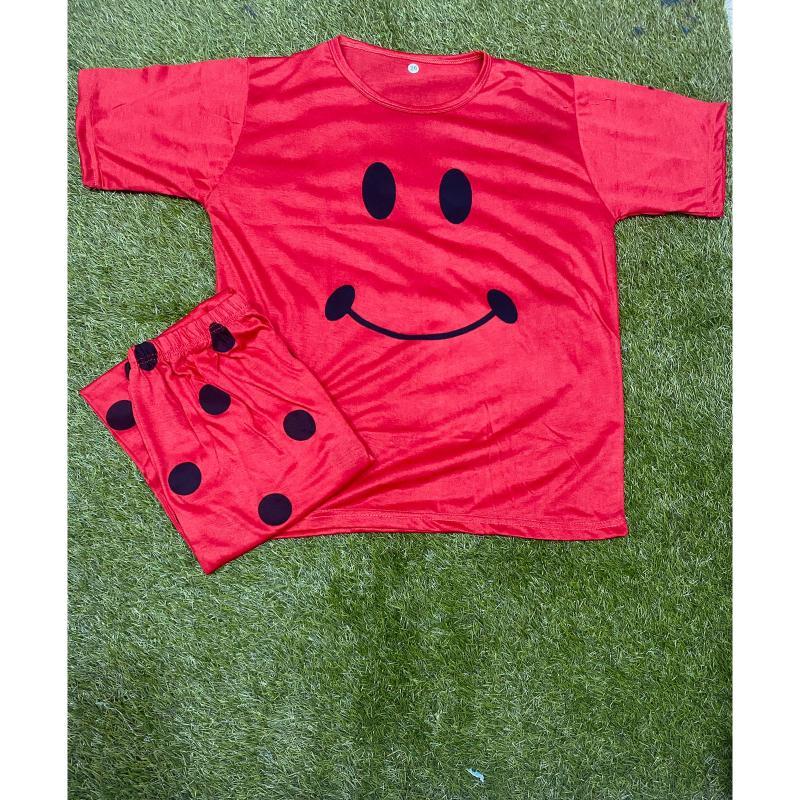 2 Pcs Women's Stitched Cotton Jersey Printed Night Suit