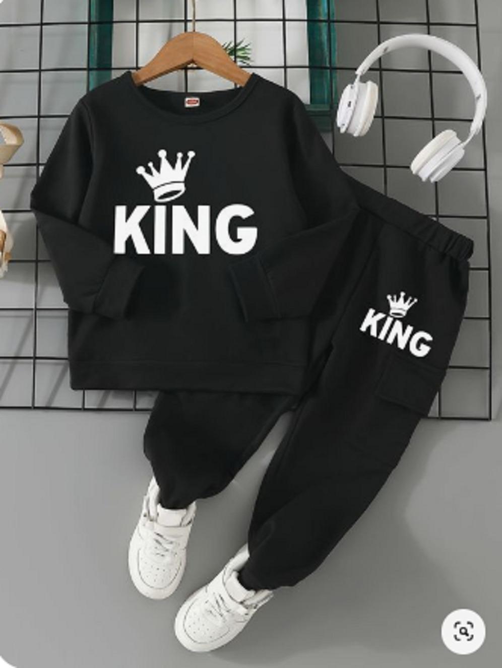 2 Pcs for Kids Stylish Micro Tracksuit for Kids 