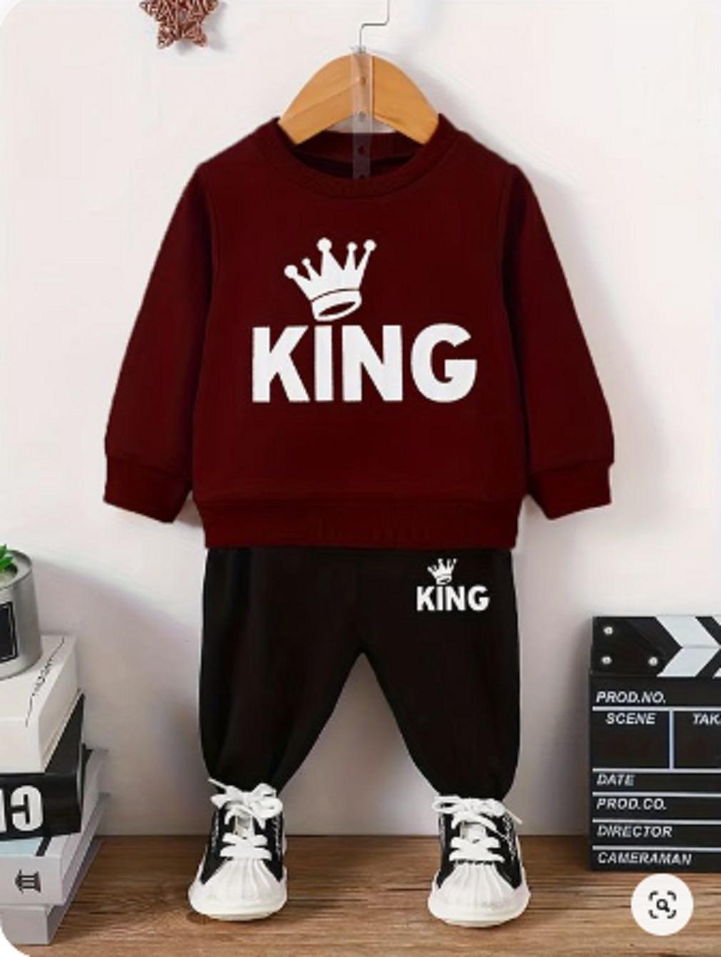 2 Pcs for Kids Stylish Micro Tracksuit for Kids 