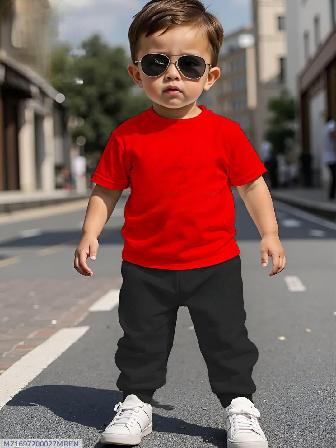 2 Pcs for Kids Stylish Micro Tracksuit for Kids