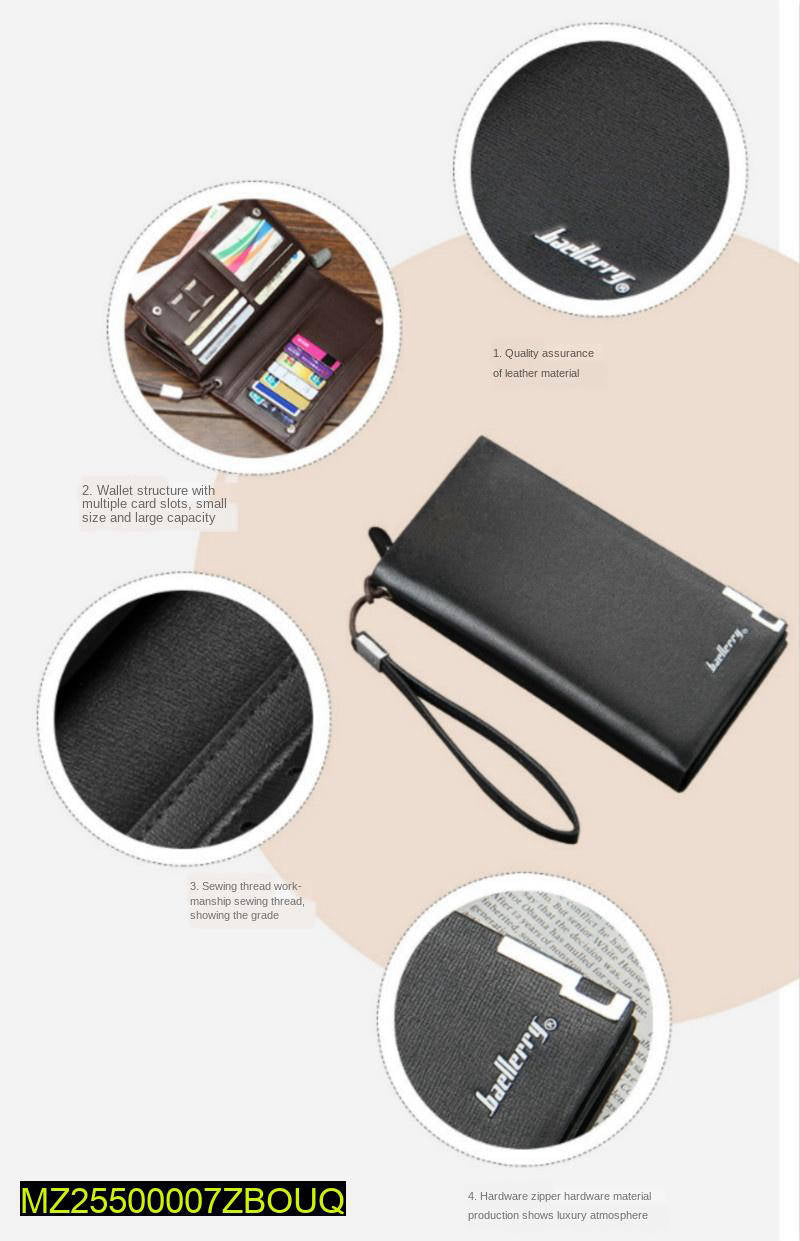 Men Spacious Leather Wallet
