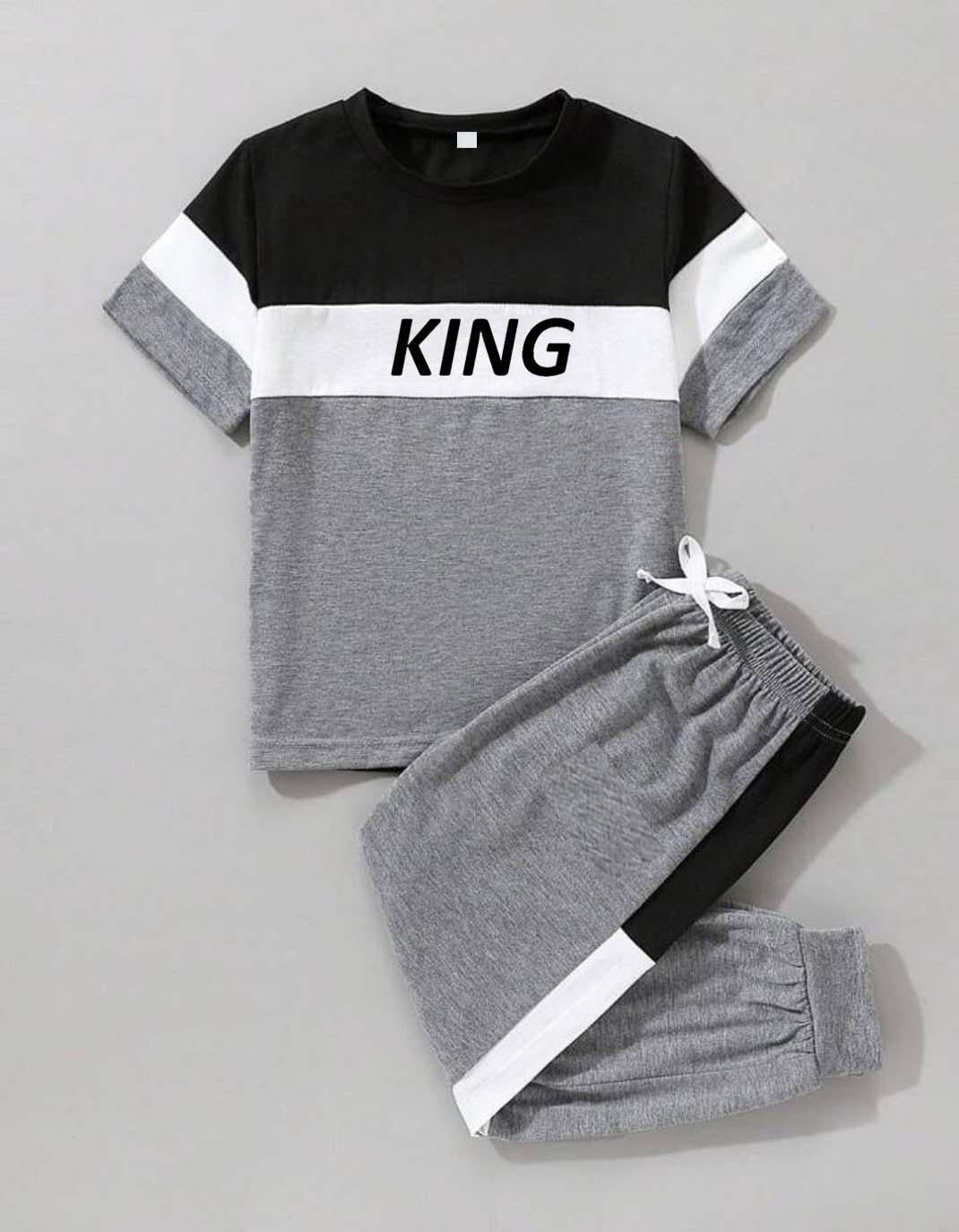 2 Pcs for Kids Stylish Micro Tracksuit for Kids