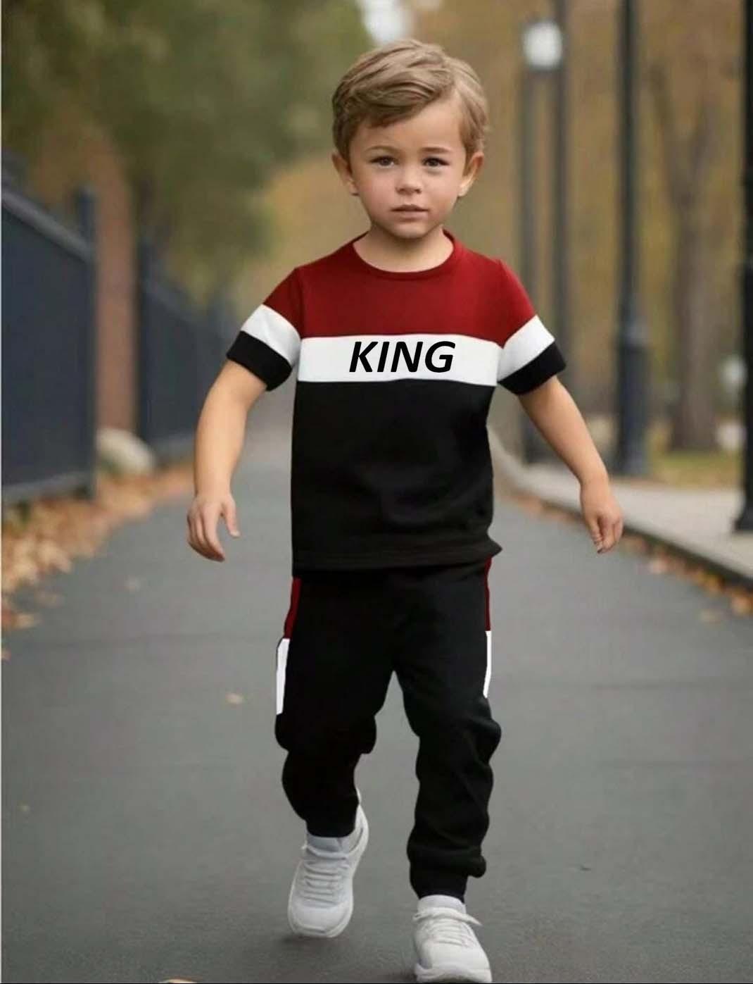 2 Pcs for Kids Stylish Micro Tracksuit for Kids