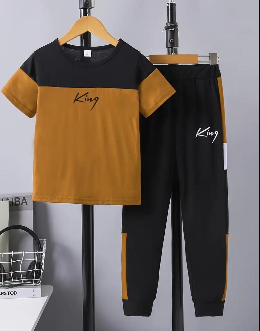 2 Pcs for Kids Stylish Micro Tracksuit for Kids