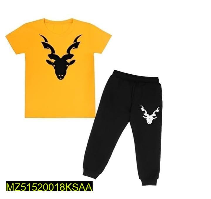 2 Pcs for Kids Stylish Micro Tracksuit for Kids