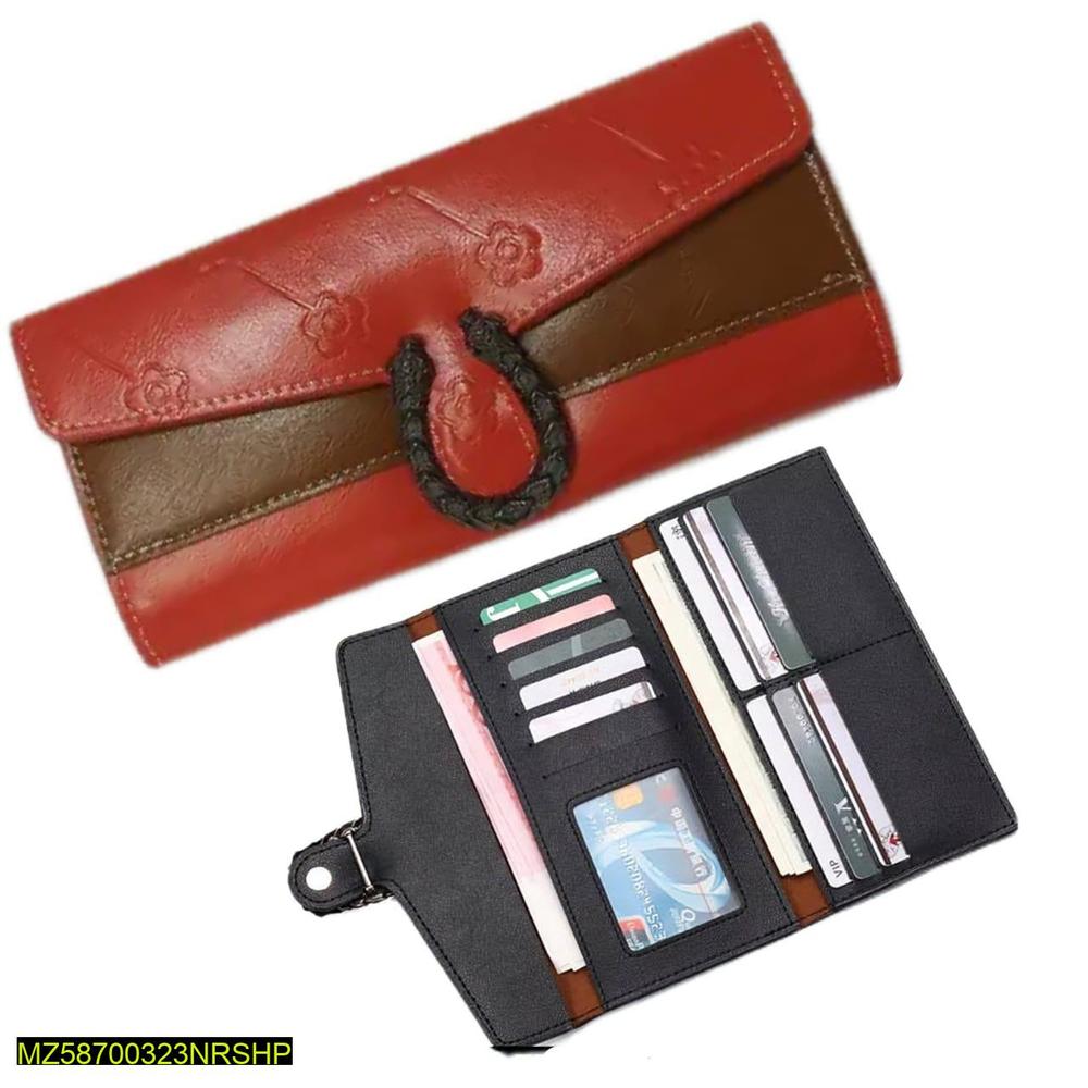 Women's Leather Textured Tri-Fold Wallet