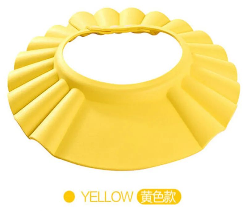 Baby Shower Cap Children Safe Bath Bathing Shampoo Caps Wash Hair Adjustable Elastic Shield for Kids