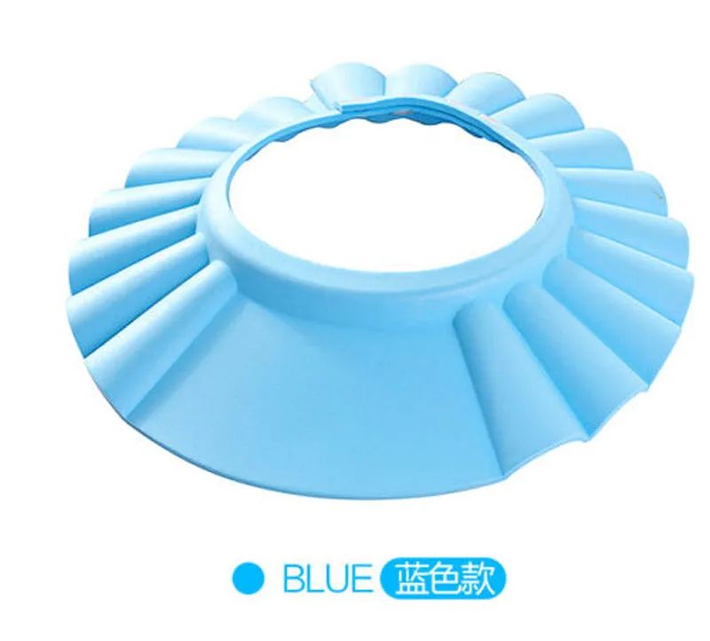 Baby Shower Cap Children Safe Bath Bathing Shampoo Caps Wash Hair Adjustable Elastic Shield for Kids