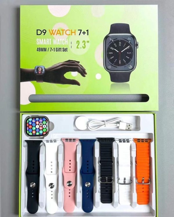D9 Ultra Smart Watch Series 9 – 2.09″ Display | Bluetooth Calling | 7 Straps | Fitness &; Sports Smartwatch for Android ; iPhone