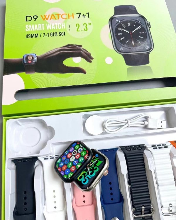 D9 Ultra Smart Watch Series 9 – 2.09″ Display | Bluetooth Calling | 7 Straps | Fitness &; Sports Smartwatch for Android ; iPhone