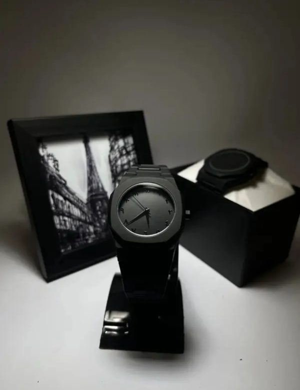 Full Black Aura Quartz Watch Premium Quality