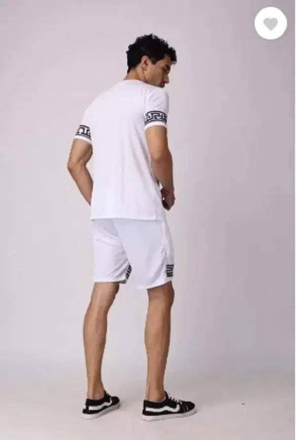 Men's Dri Fit Printed T-Shirt & Shorts Tracksuit - 2 Pcs