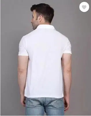 Men's Cotton Plain Polo T-Shirt - 1 Pc Round Neck
