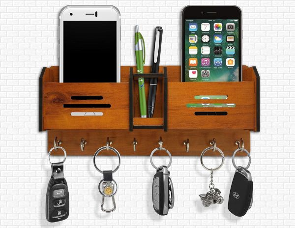 Multipurpose Design Wooden Key Holder I Home Decoration Items