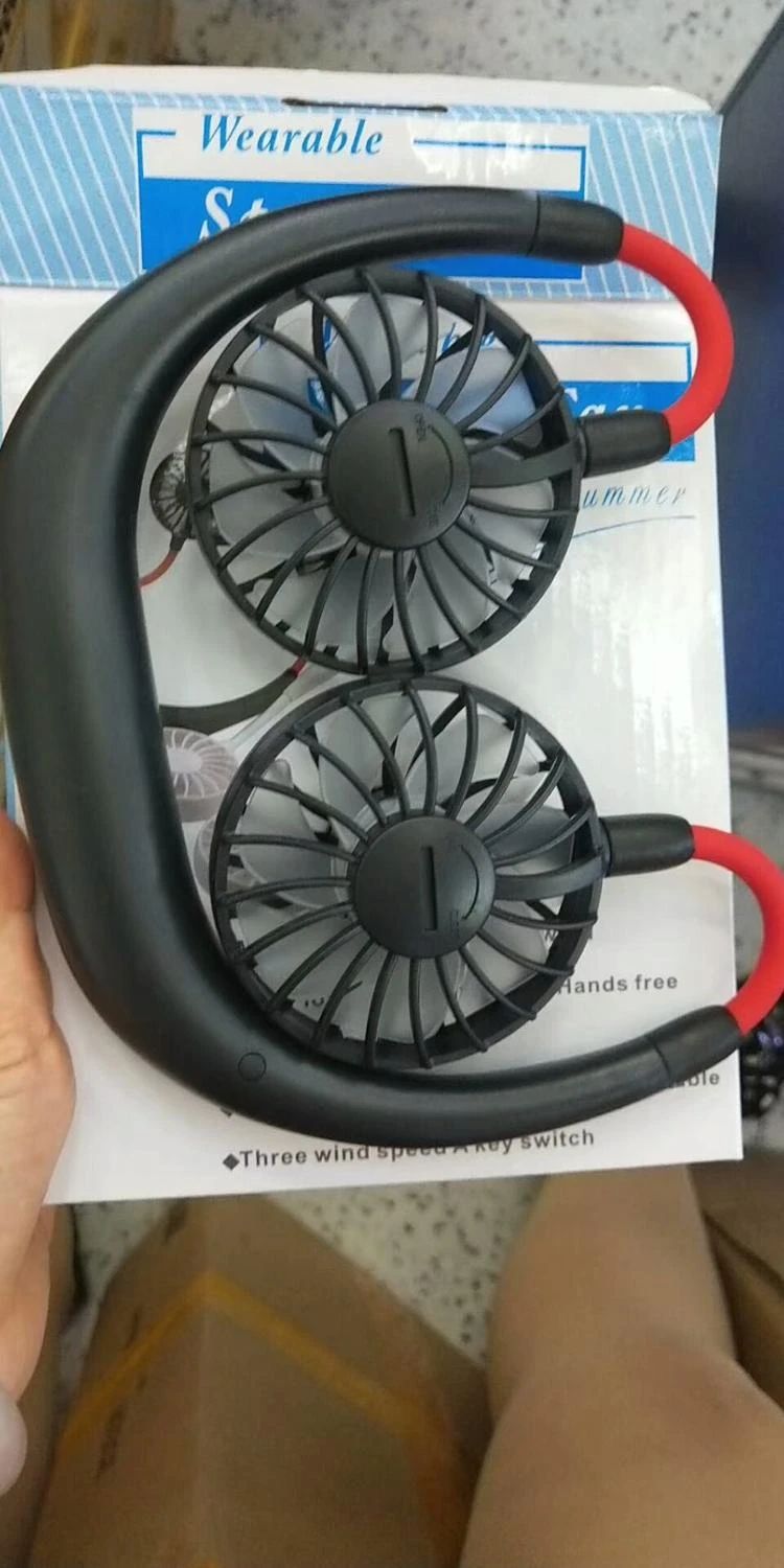 Neck Fan Adjustment Fan Hands-free Hanging Rechargeable Mini Sports Fans