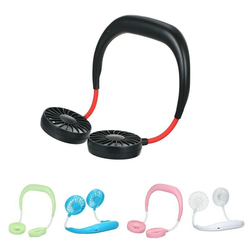 Neck Fan Adjustment Fan Hands-free Hanging Rechargeable Mini Sports Fans