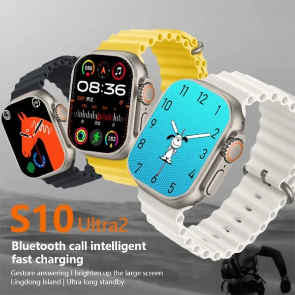 S10 Ultra 2 Smart Watch for Kids Adults | 7 Stylish Straps | Titanium Body | Magnetic Charger | Water Resistant