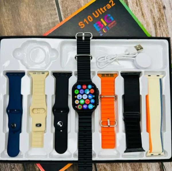 S10 Ultra 2 Smart Watch for Kids Adults | 7 Stylish Straps | Titanium Body | Magnetic Charger | Water Resistant