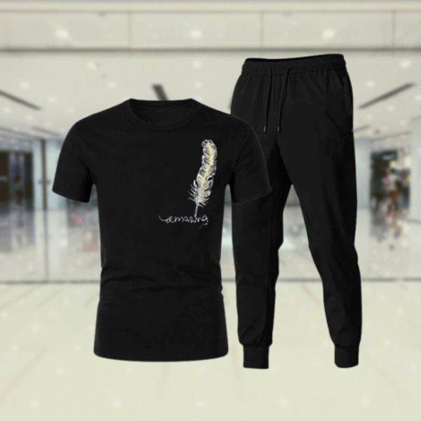 Tracksuit Amazing Trendy Smart Black T Shirt And Trouser For Boys & Men | Fitness Training Muscle Workout Gym Track Suit For Men
