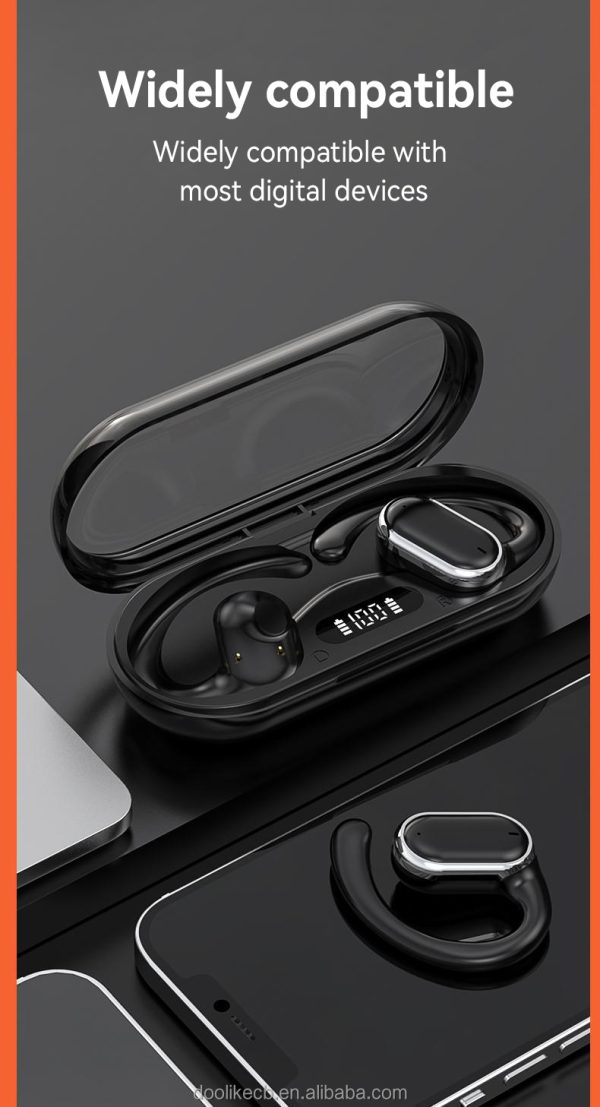 X97 Headphones Wireless Earphone Tws Painless Wear No Pain Led Display Open-ear Bt 5.3 Earbuds (random Color