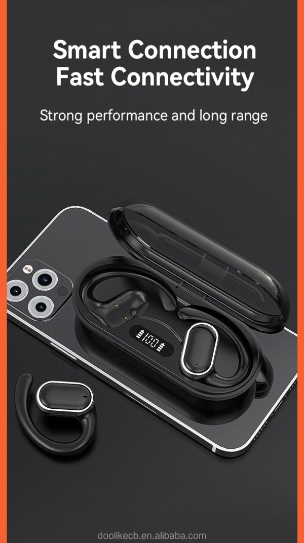 X97 Headphones Wireless Earphone Tws Painless Wear No Pain Led Display Open-ear Bt 5.3 Earbuds (random Color