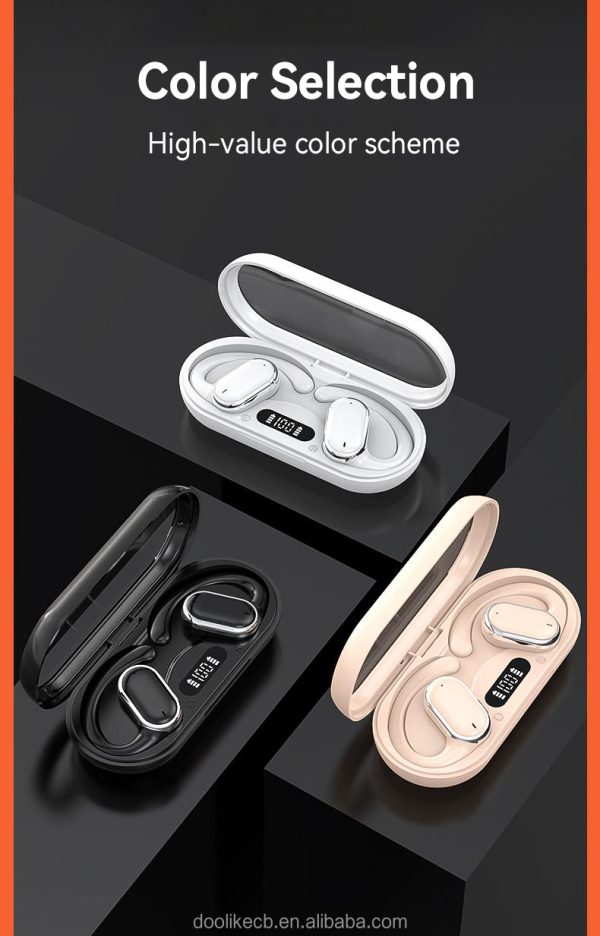 X97 Headphones Wireless Earphone Tws Painless Wear No Pain Led Display Open-ear Bt 5.3 Earbuds (random Color