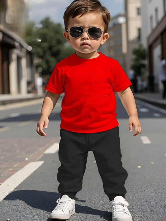 2 Pcs for Kids Stylish Micro Tracksuit for Kids