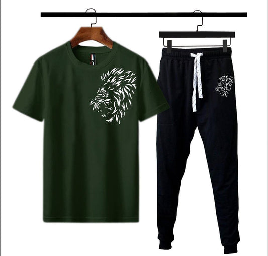 Men's Polyester Printed Track Suit - 2 Pcs