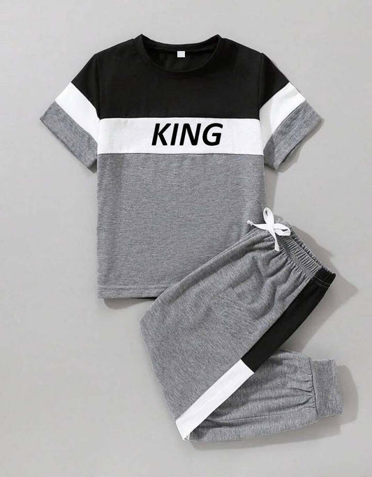 2 Pcs for Kids Stylish Micro Tracksuit for Kids