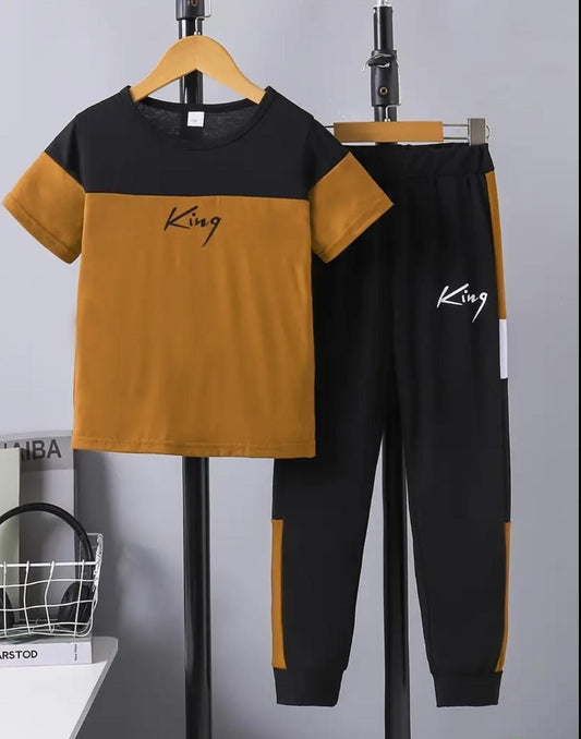 2 Pcs for Kids Stylish Micro Tracksuit for Kids