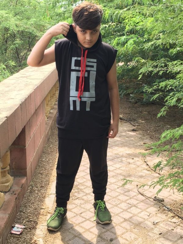Black Gym Sleeveless Hood Tracksuit – Black Gym Sleeveless Hood Summer Tracksuit – Ready To Wear 2-piece Set | Men’s Sports &amp; Jogging Wear
